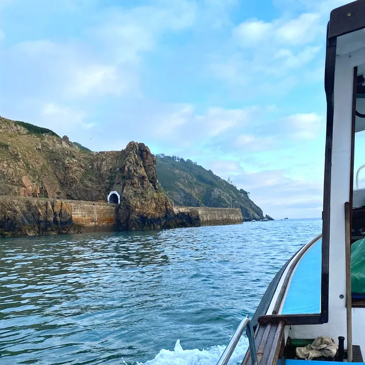 The ferry crossing the water from Guernsey to Sark, Channel Islands