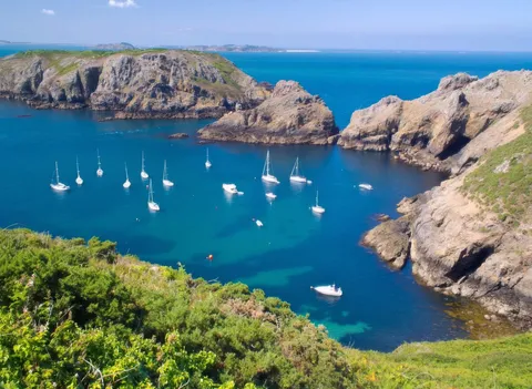 Maseline harbour, where the boat from Guernsey arrives, Sark, Channel Islands