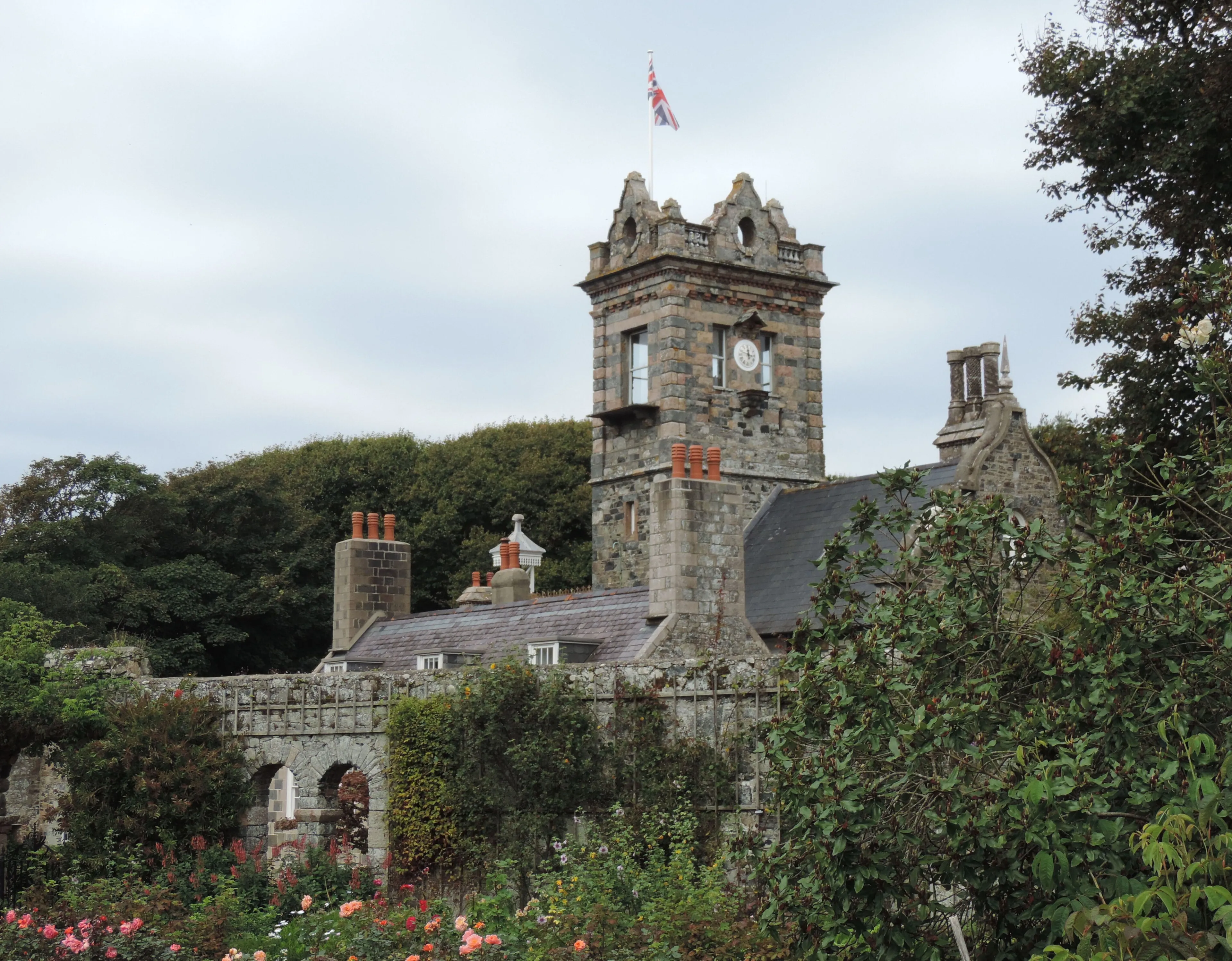 La Seigneurie surrounded by its gardens, Sark, Channel Islands