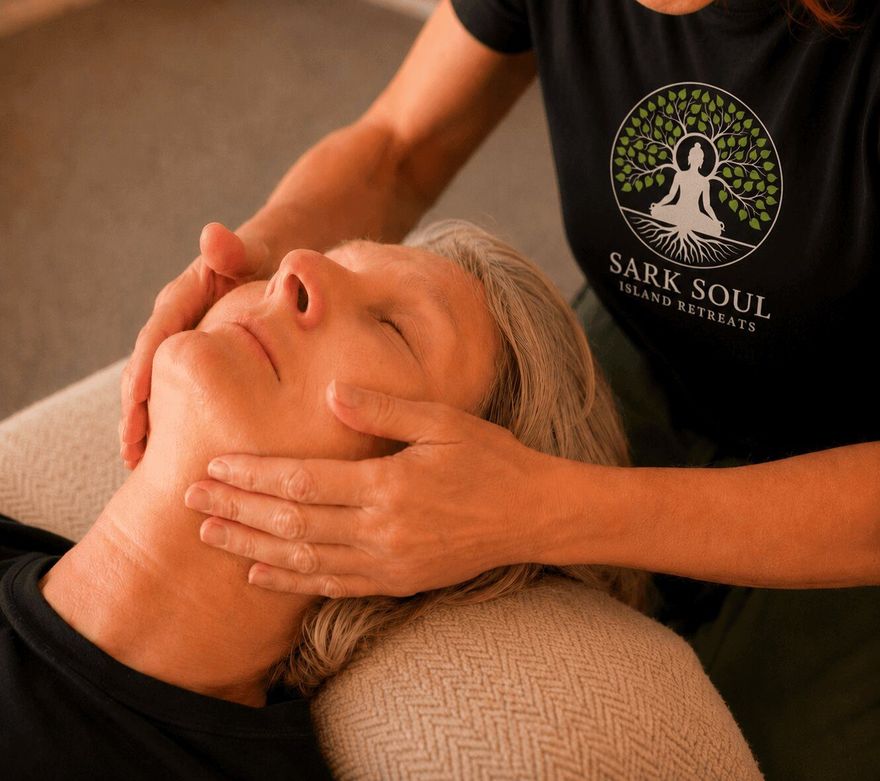 A relaxing massage treatment at the retreat house on Sark