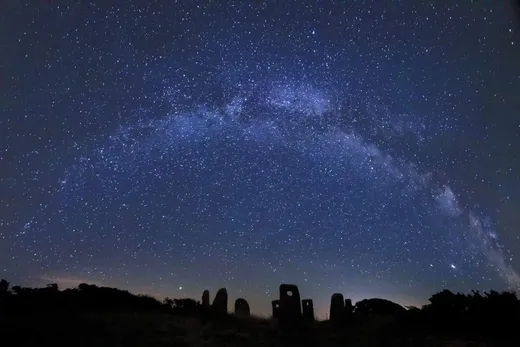 The Milky Way over Sark Henge on the Dark Sky Island of Sark
